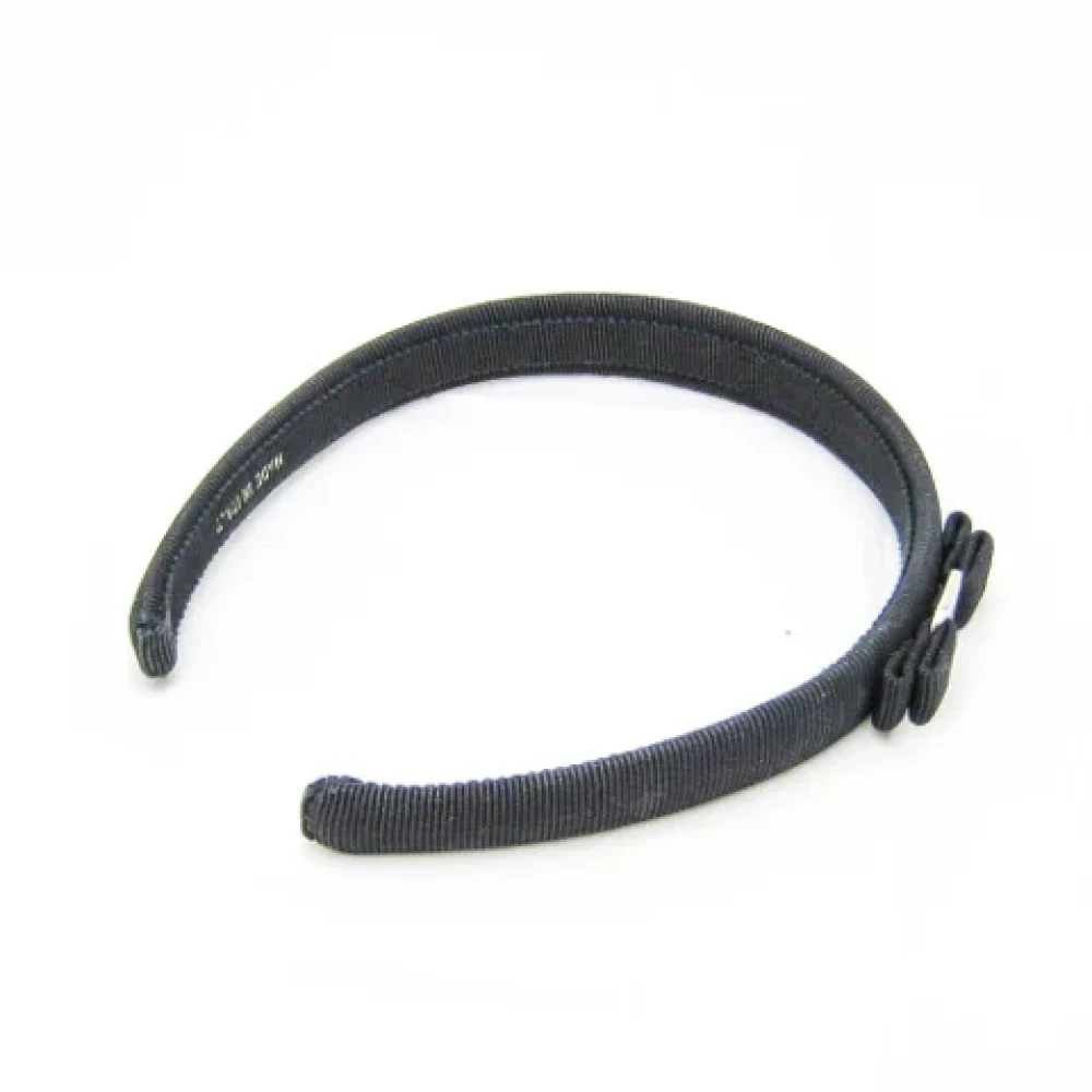 Salvatore Ferragamo Pre-owned Cotton hair-accessories Black Dames