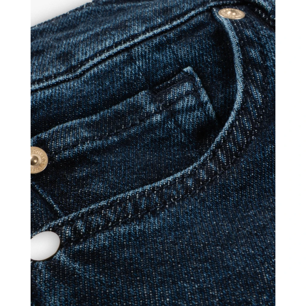 7 For All Mankind Vintage Wijde Pijp Jeans in Donkerblauw Blue Dames
