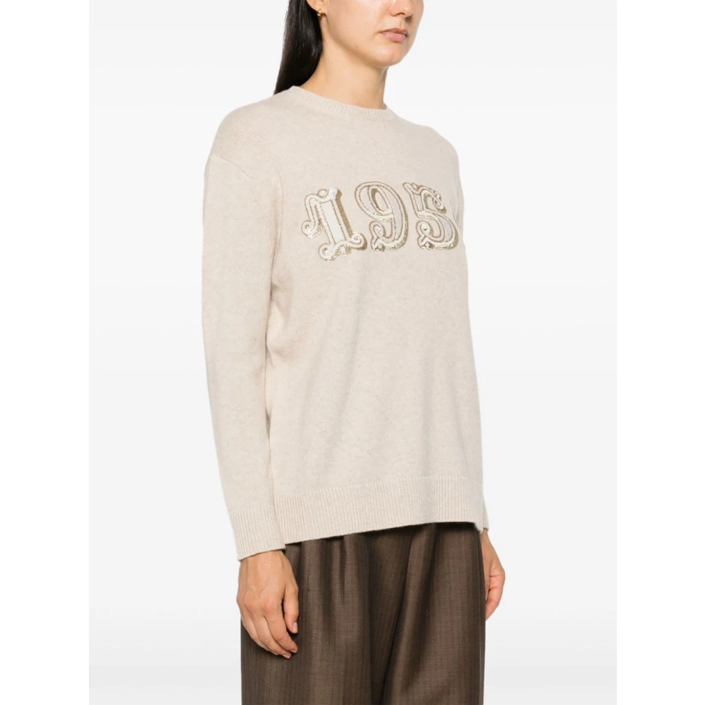 Max Mara Luxe Beige Sweater Aw24 Beige Dames