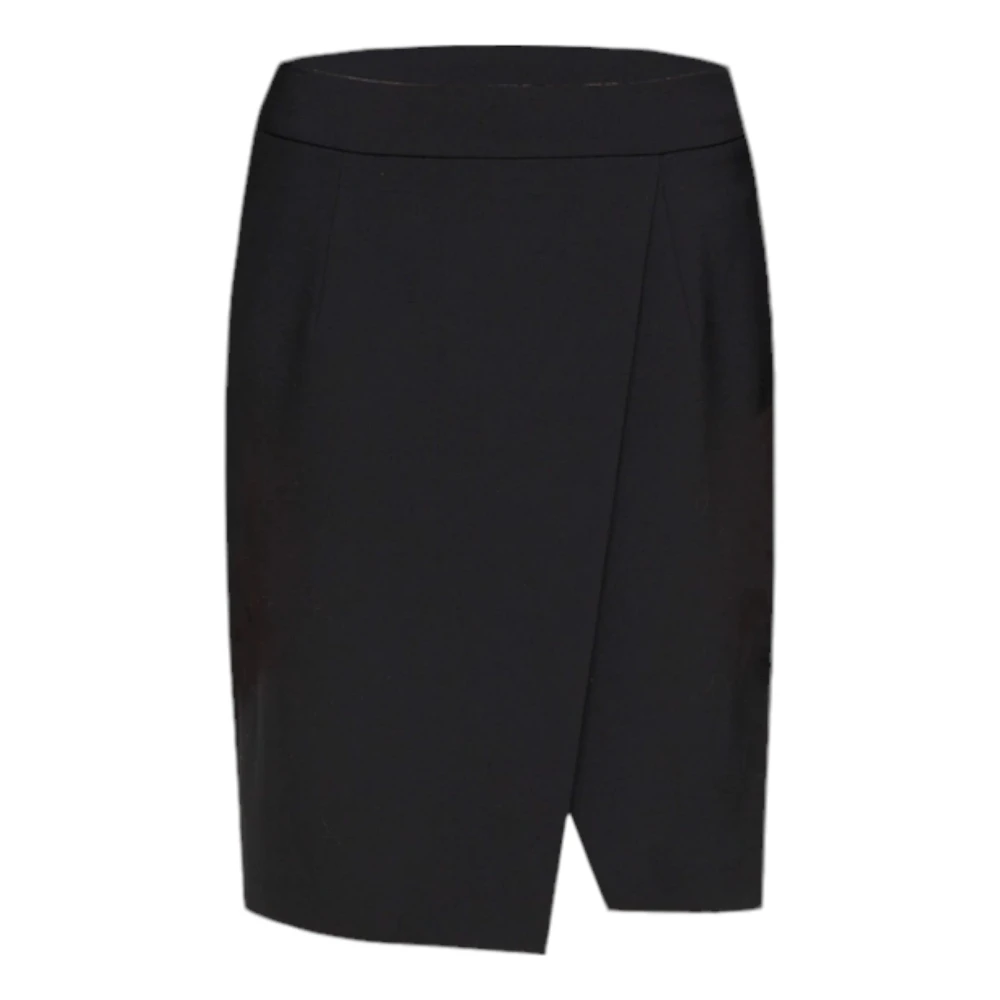 Dondup Kvinno Svart Shorts Dam, M, Polyester, Asymmetrisk Kjol