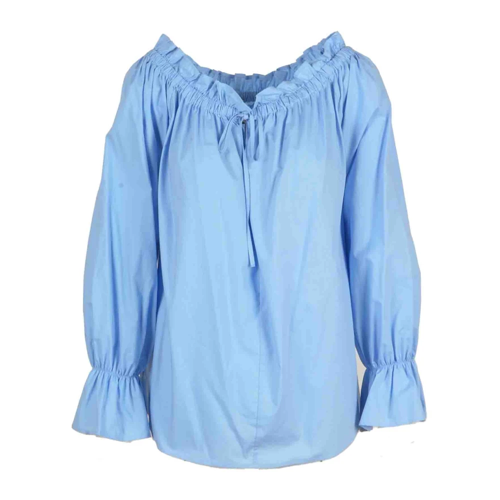 L'Autre Chose Katoenen blouse Blue Dames