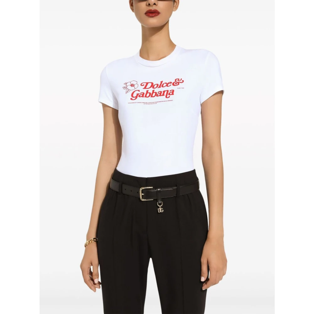 Dolce & Gabbana Zwarte Leren Riem Dames Accessoires Black Dames