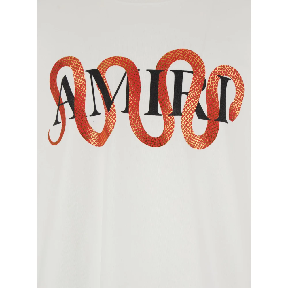 Amiri Snake Crewneck T-shirt White Heren