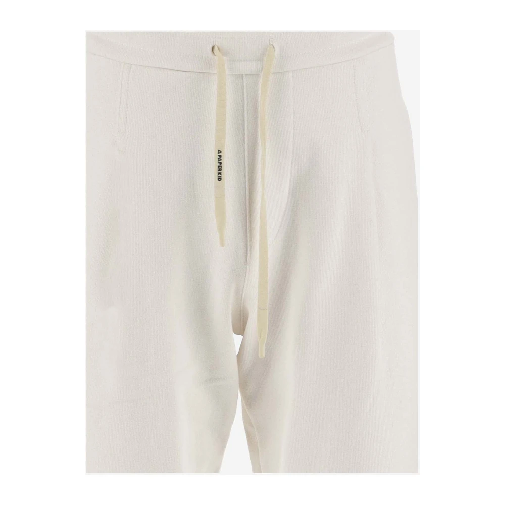 A Paper Kid Trousers White Heren