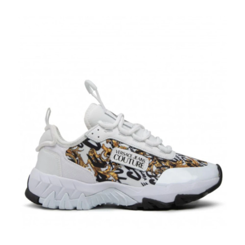 Versace Jeans Couture Logo Brush Couture Sneakers - Storlek 40 White, Dam