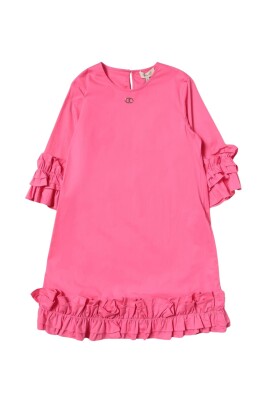fuchsia-ruffled-mini-dress