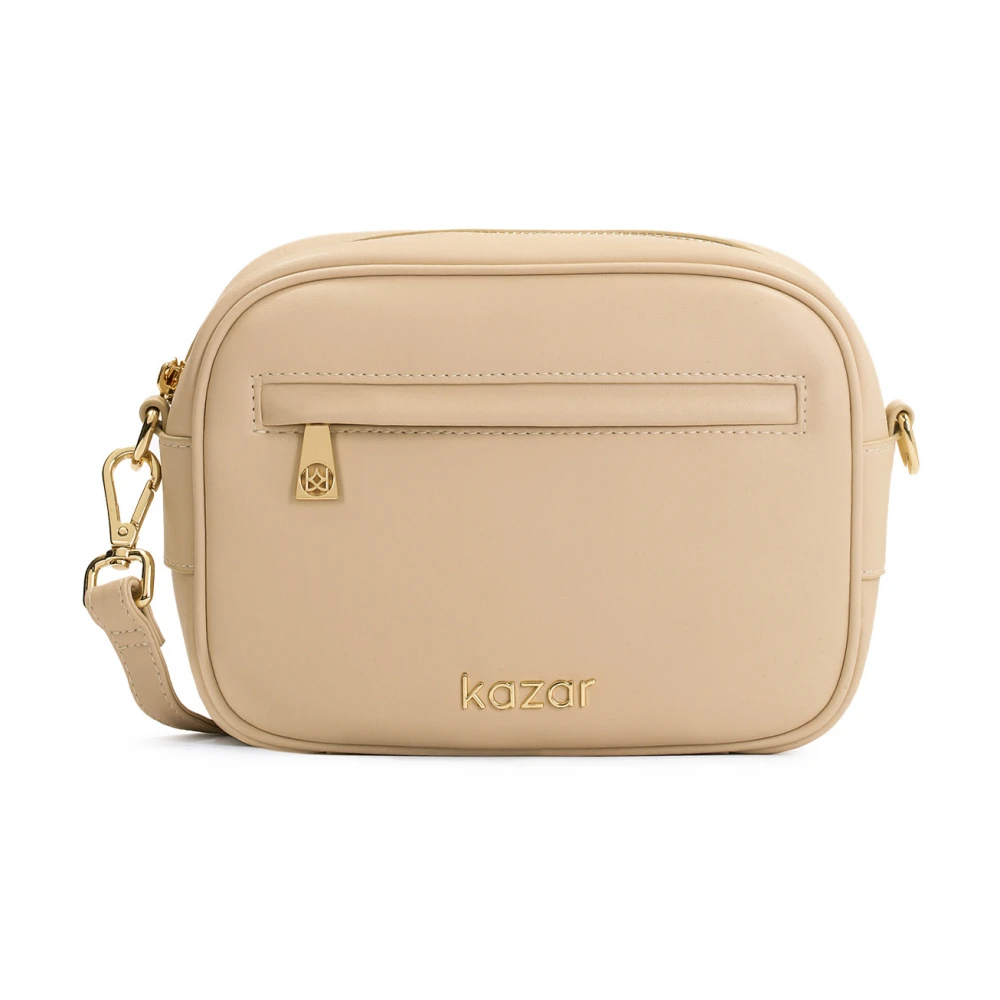 Kazar Beige leren tas aan een lange band Beige Dames