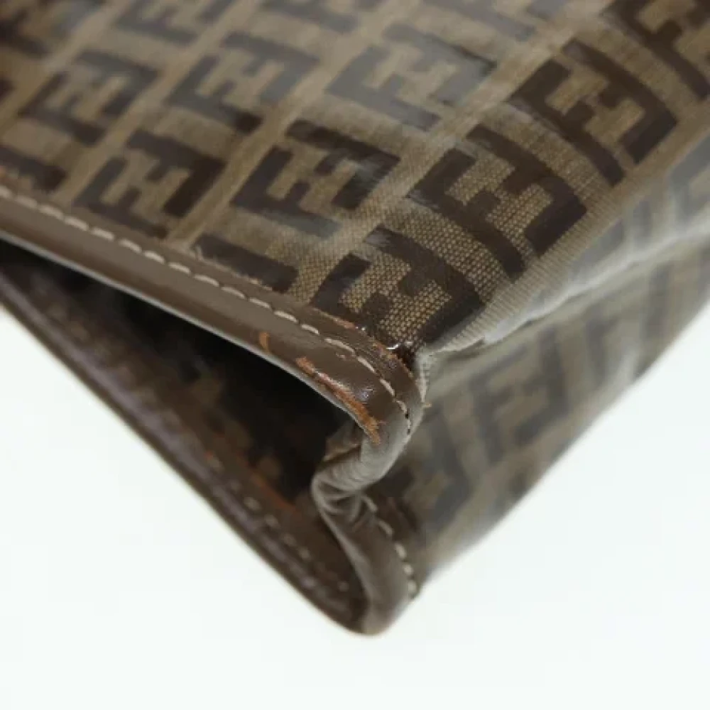 Fendi Vintage Pre-owned Canvas clutches Brown Dames