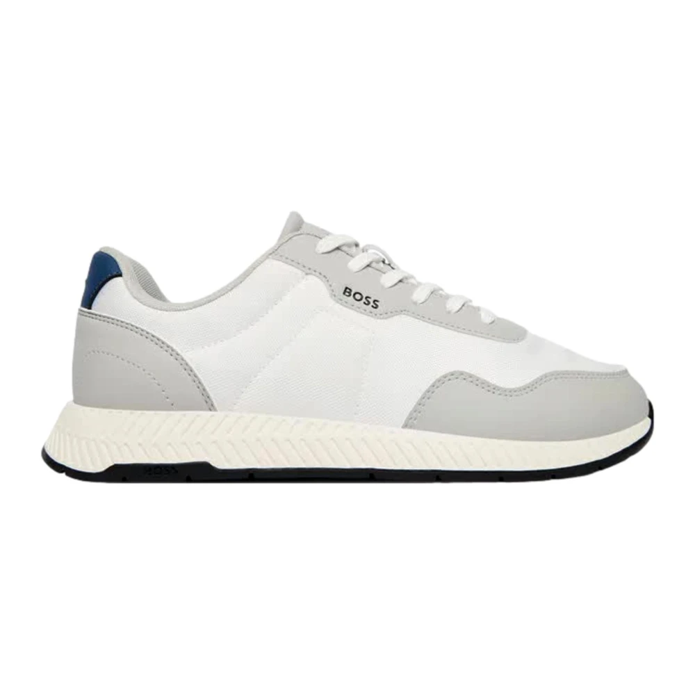 Hugo Men's Gray Sneakers, 11 Uk, Titanium Runn