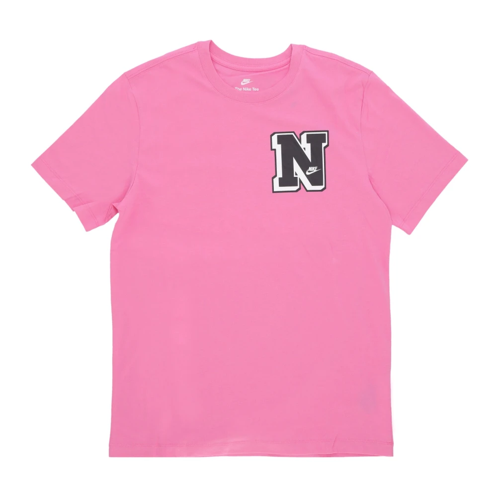 Nike Men's Pink Playful Sportswear Tee - Training T-Shirts & Tops - Xl - Sport