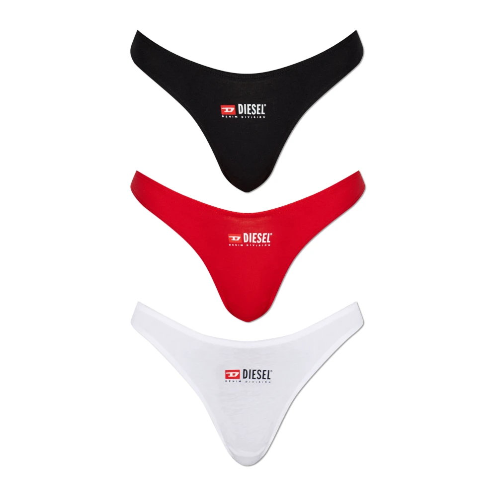 Diesel Kvinno Multicolor Underkläder Dam, Xl, Bomull, Punchy D Core 3-Pack