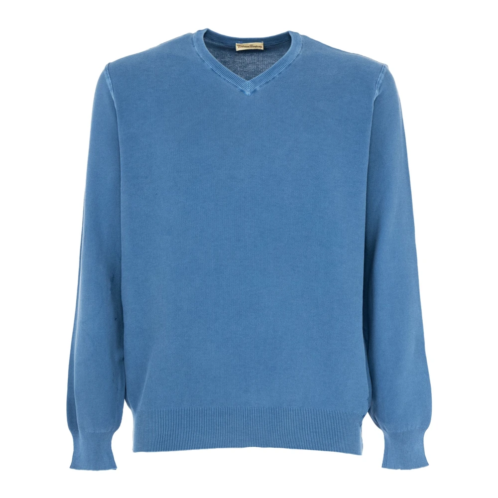 Cashmere Company Herenblauwe Cashmere Trui Blue Heren