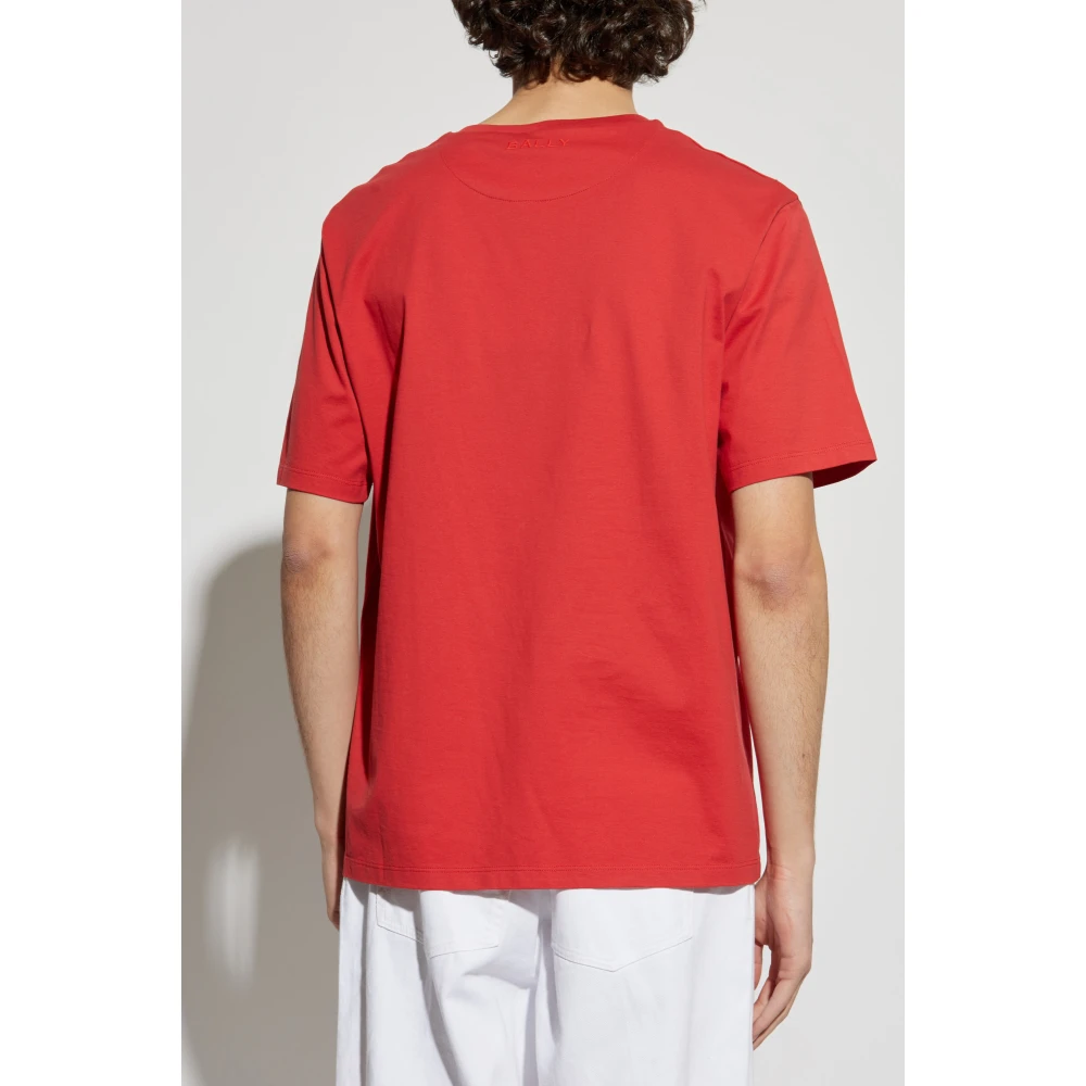 Bally Katoenen T-shirt Red Heren