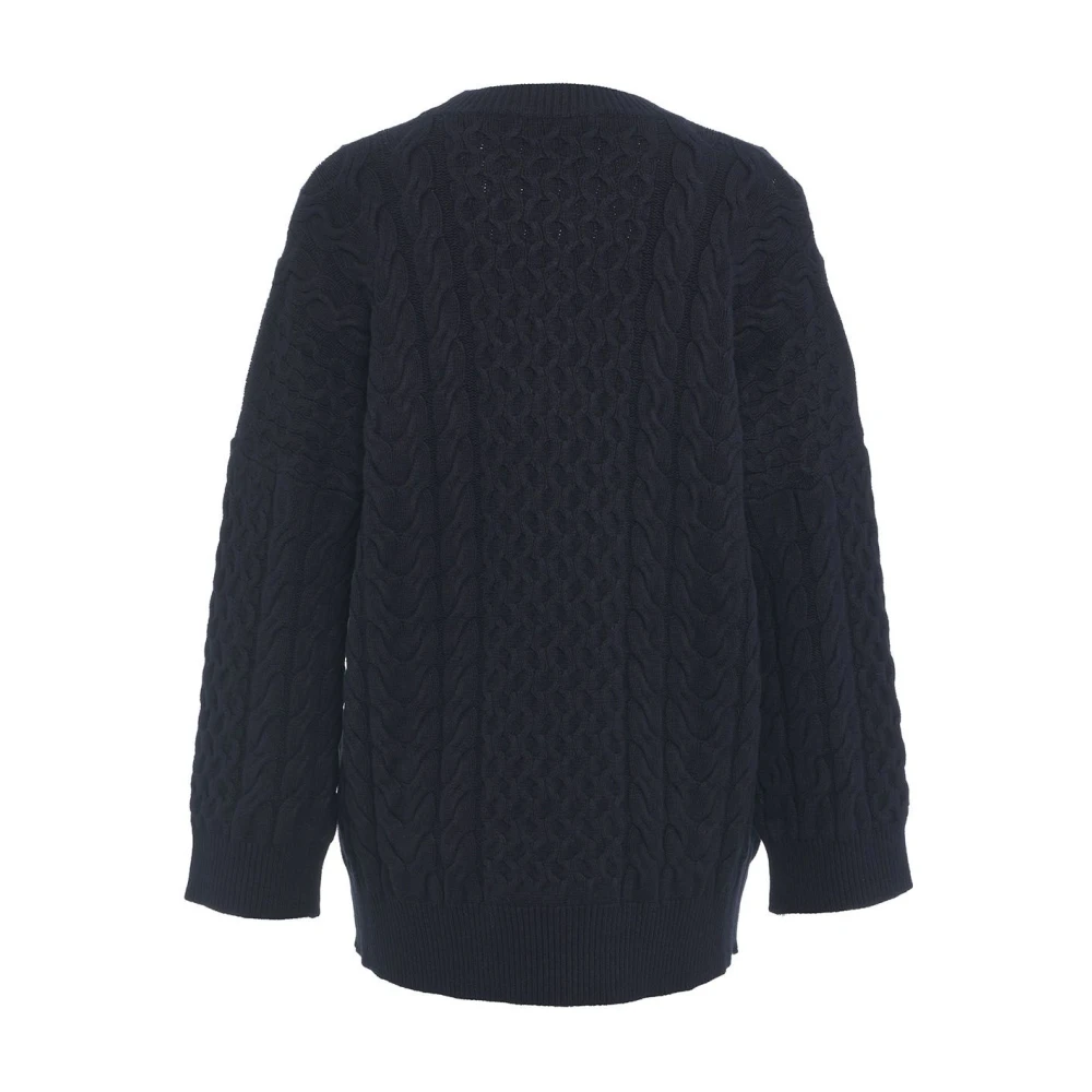 Kaos Blauwe Cable Knit Sweater Aw24 Blue Dames