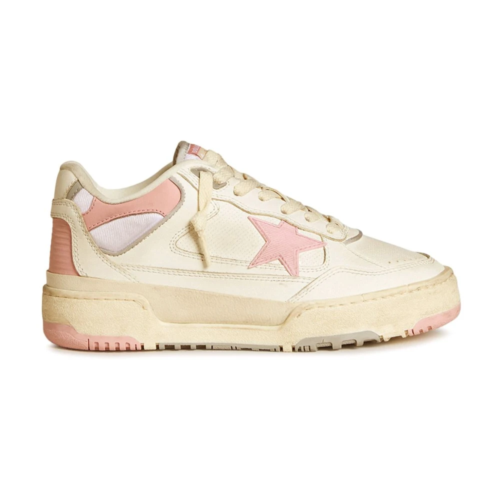 Golden Goose Women's White Sneakers, 3 Uk, Leather Lace-Up Trainers