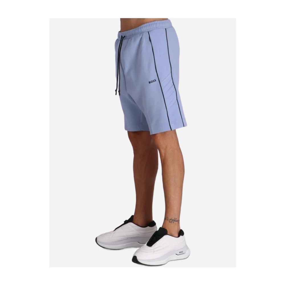 Hugo Boss Blauwe Casual Shorts 100% Katoen Blue Heren