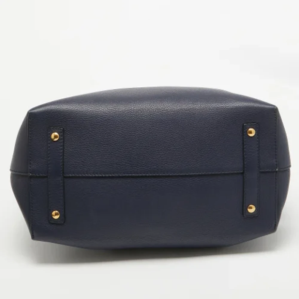 Burberry Vintage Pre-owned Leather totes Blue Dames