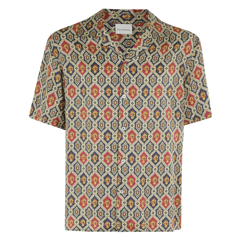 Drole de Monsieur Versierde Overhemd Multicolor Heren