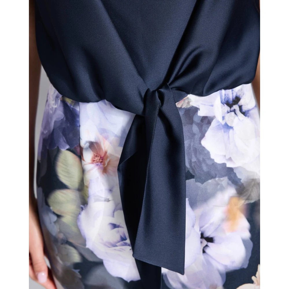 Swing Bloemenprint Jurk Blue Dames