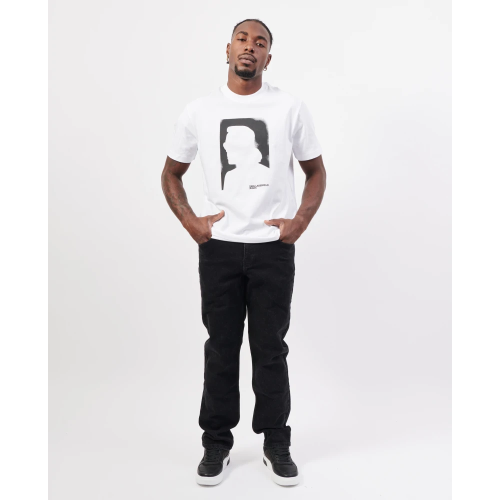 Karl Lagerfeld T-shirts en Polos Wit White Heren