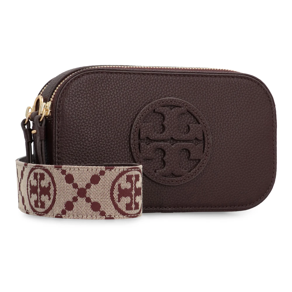 TORY BURCH Mini Crossbody Tas met Dubbele Rits Red Dames