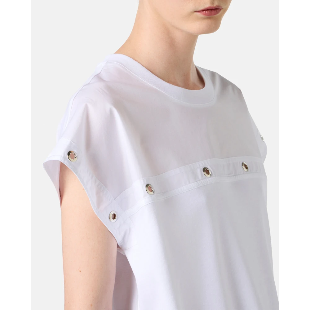 Iceberg Wit T-shirt van GOTS-gecertificeerde interlockstof White Dames