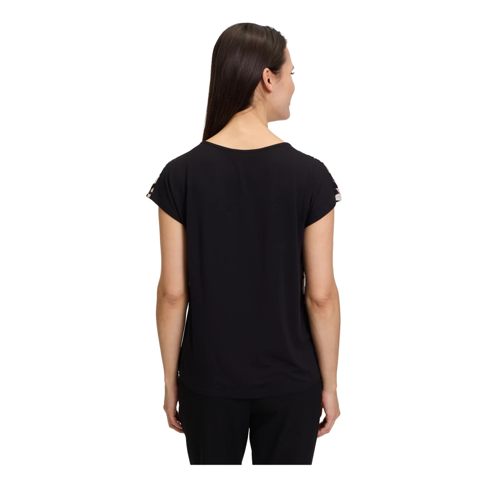Betty & Co Elegante Blouse met Webdetail Brown Dames