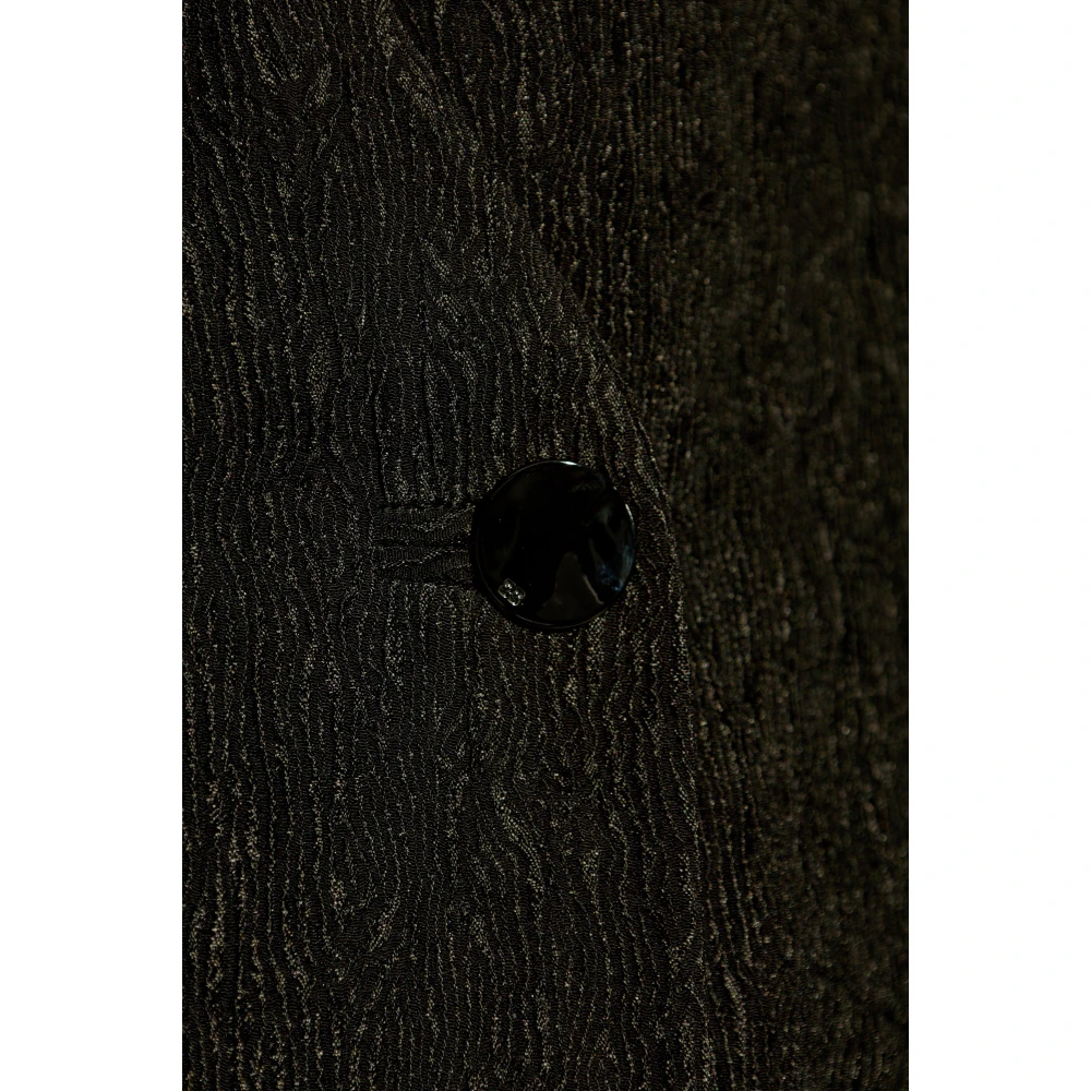 Ganni Blazer in speciale textuurstof Black Dames