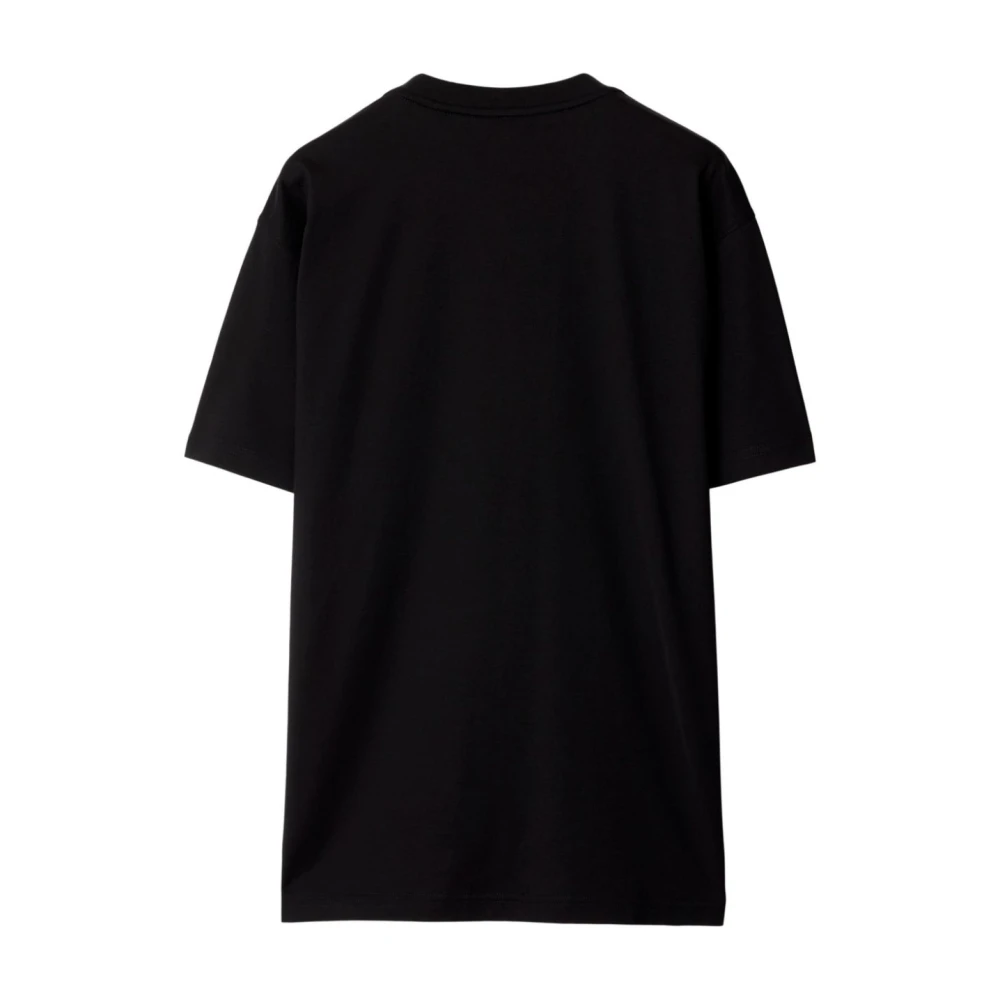 Burberry Zwart Katoenen Jersey Weefsel T-shirt Black Dames