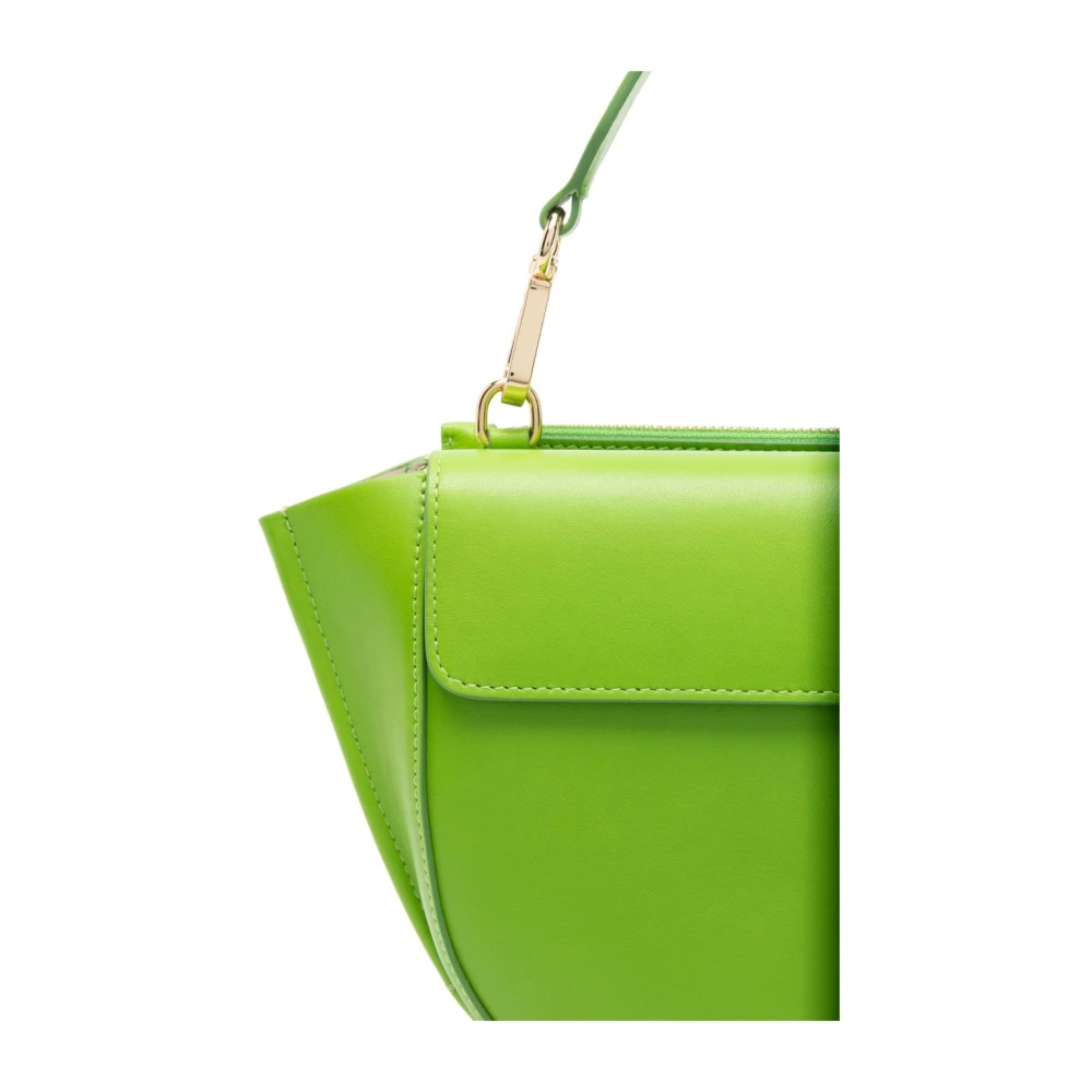 Wandler Groene Schoudertas met Afneembare Band Green Dames