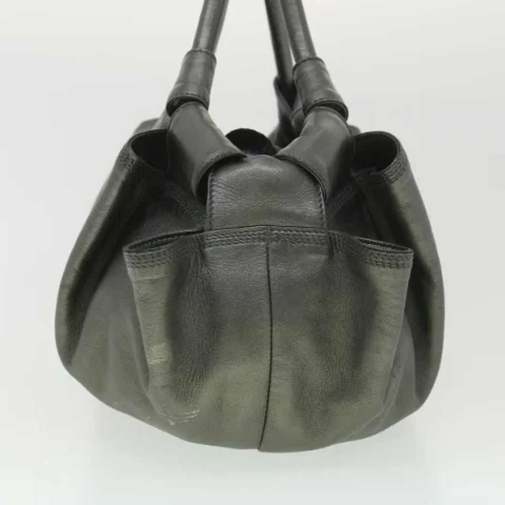 Loewe Pre-owned Leather handbags Gray Dames