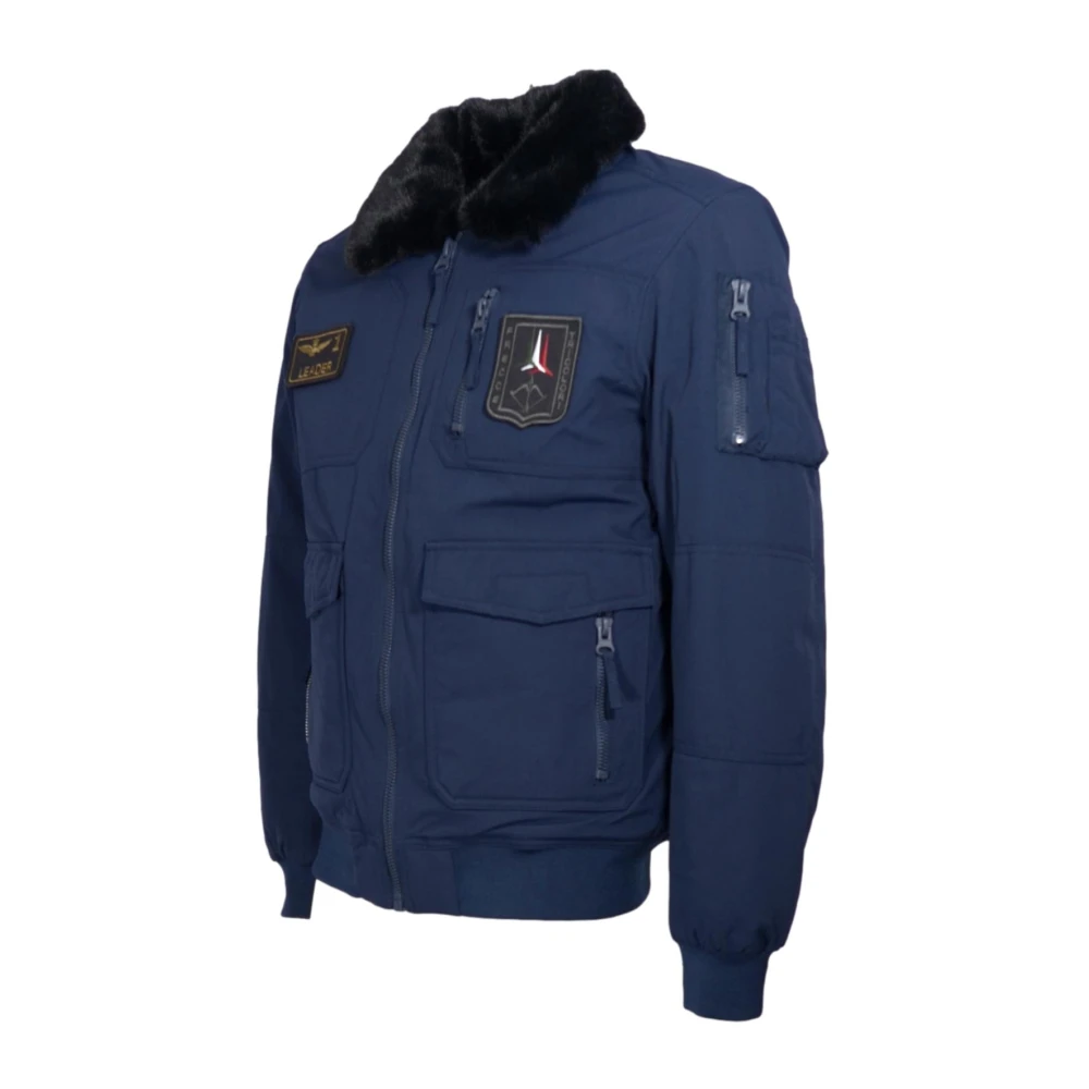 aeronautica militare Gewatteerd Pilotenjack in Blauw Blue Heren