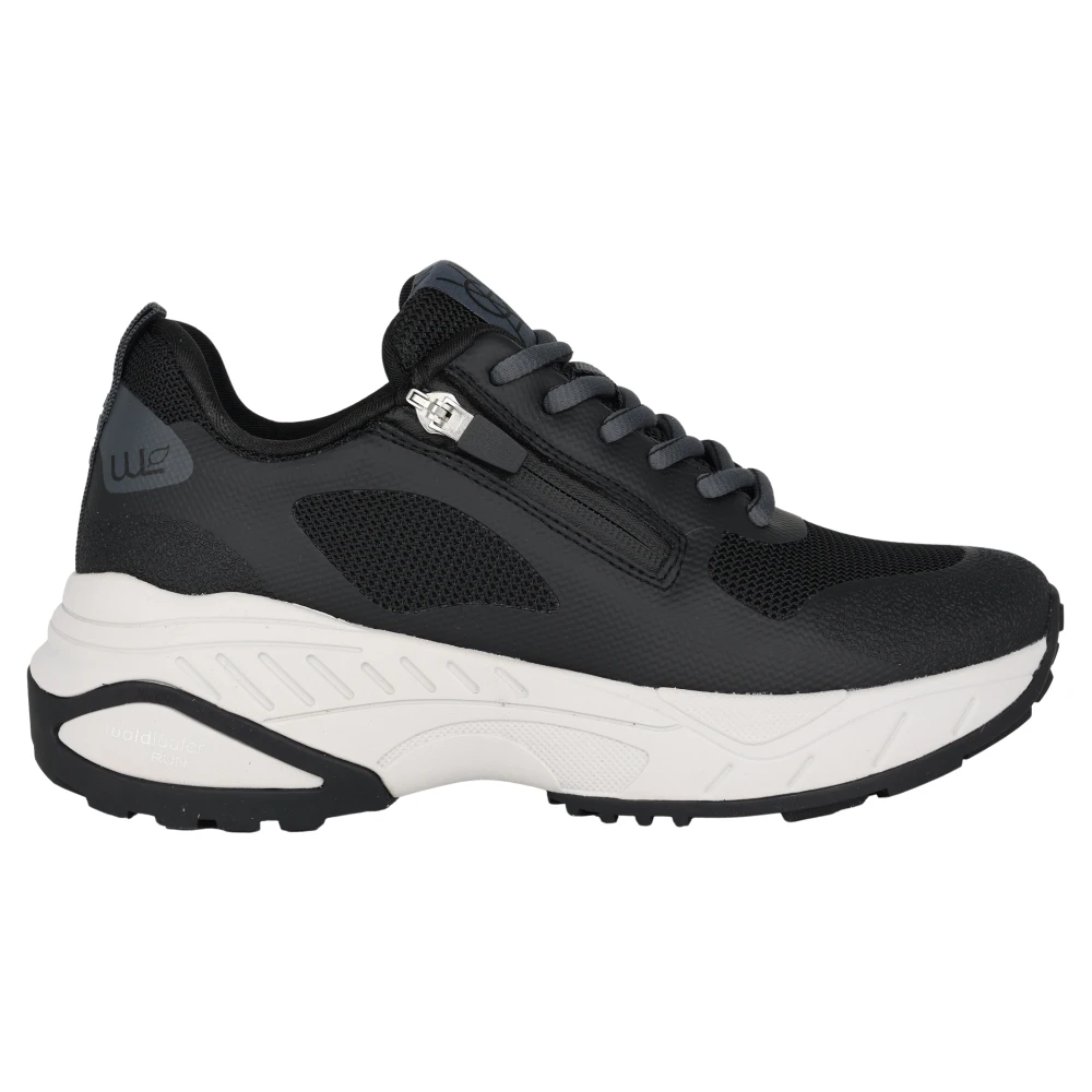 Waldläufer Stijlvolle zwarte wandelsneakers voor dames Dames Schoenen