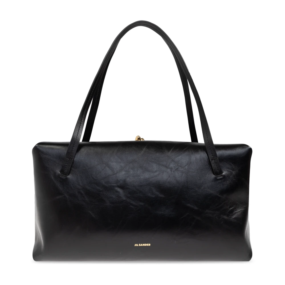 Jil Sander Women's Black Shoulder Bag Goji Pillow Medium
