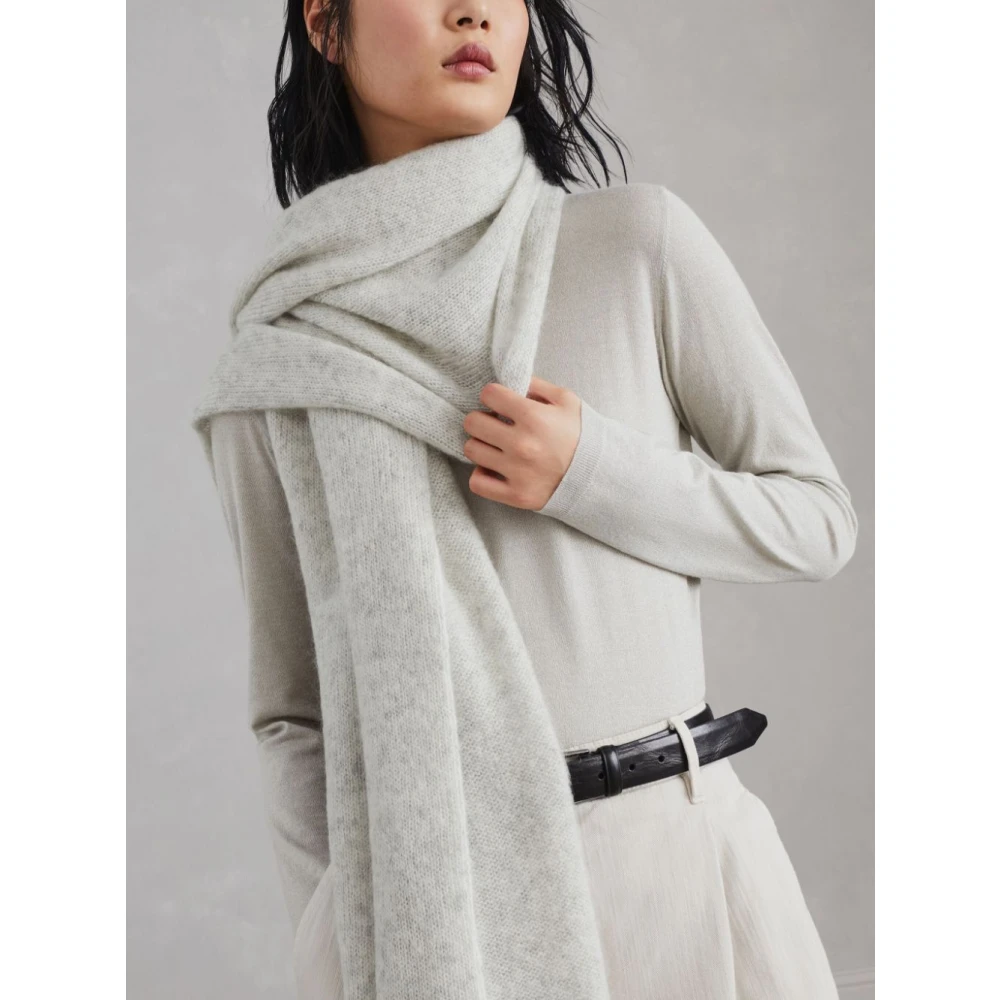 BRUNELLO CUCINELLI Grijze Sjaal Collectie Gray Dames
