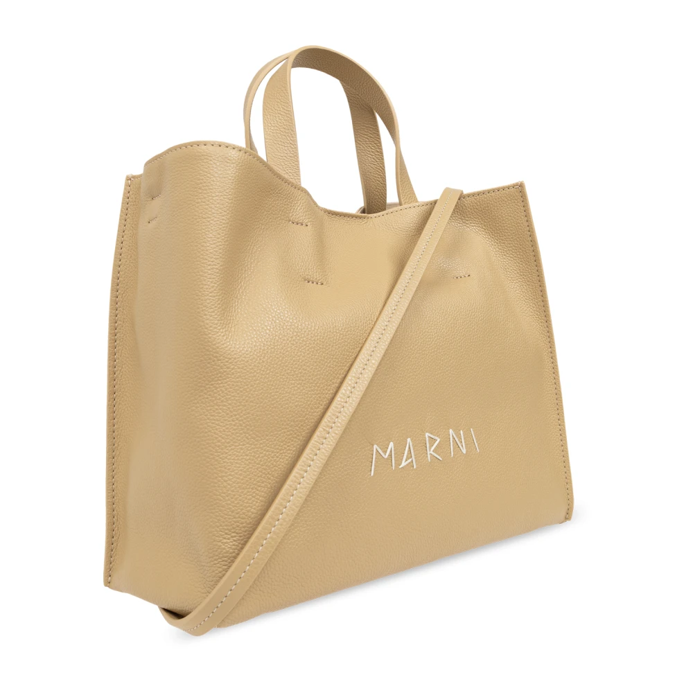 Marni Museo shopper tas Beige Dames