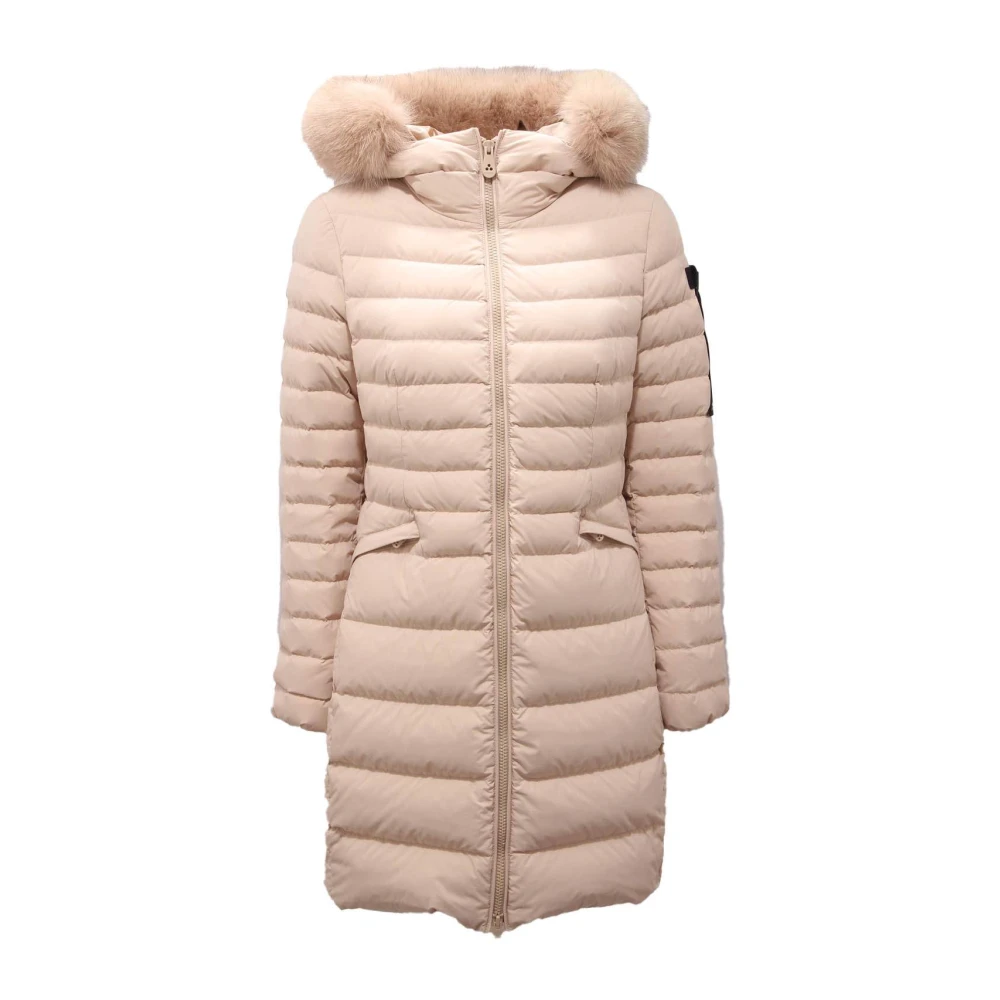 Peuterey Women's Beige Parkas, Xl, Seriola Down Padded Jacket With Fur