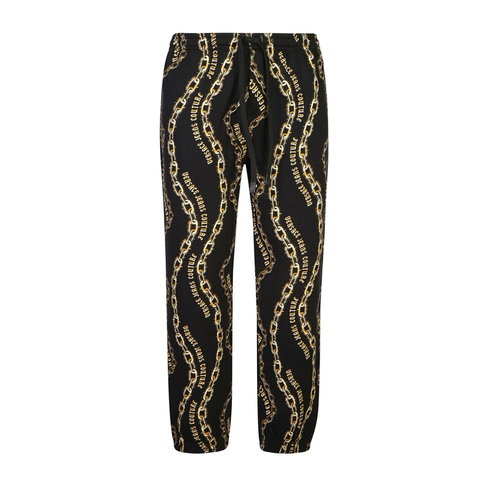 Versace Jeans Couture Zwarte Broek voor Mannen Aw24 Black Heren