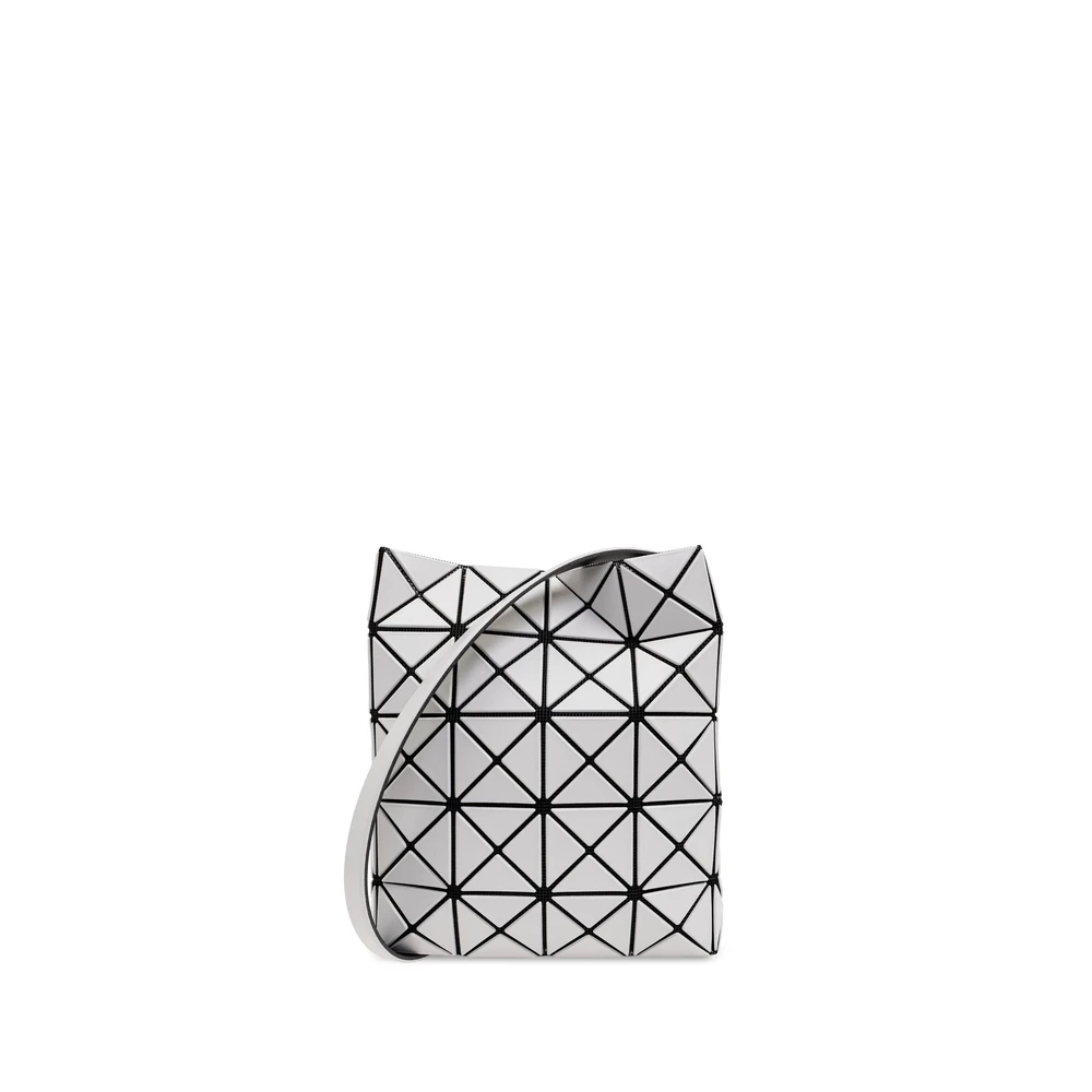 Issey Miyake Grijze Schoudertas met Magnetische Sluiting White Dames