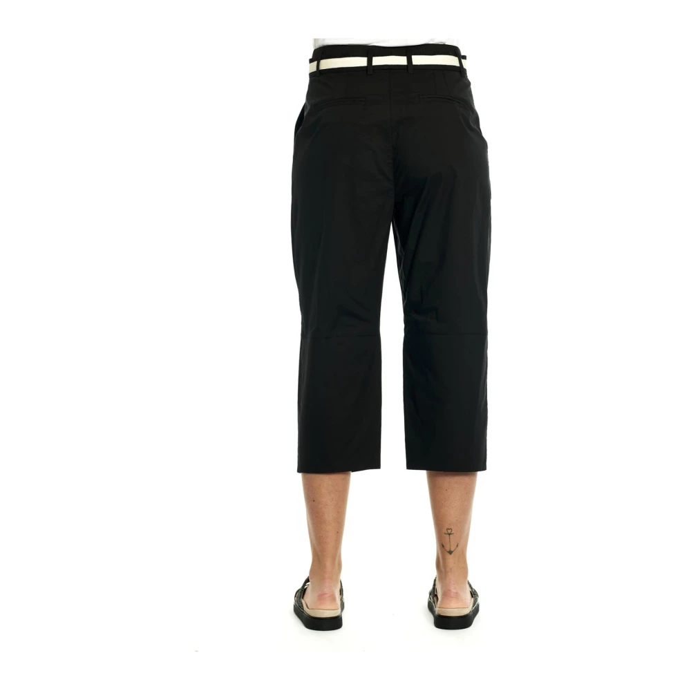 Manila Grace Broek met plooien Black Dames