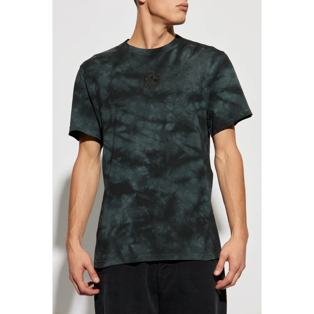 alexander mcqueen T-shirt met Tie dye effect Blue Heren