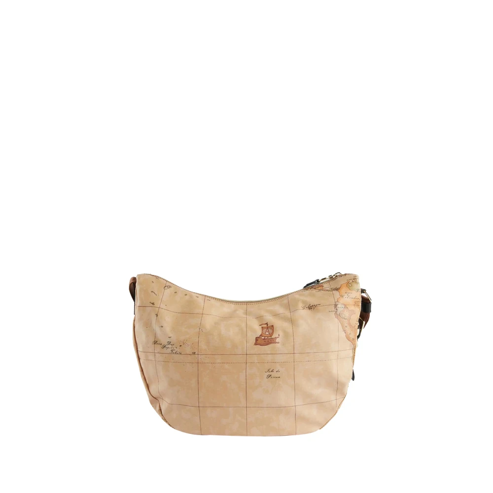 Alviero Martini 1a Classe Zwarte Geo Classic Schoudertas Brown Dames