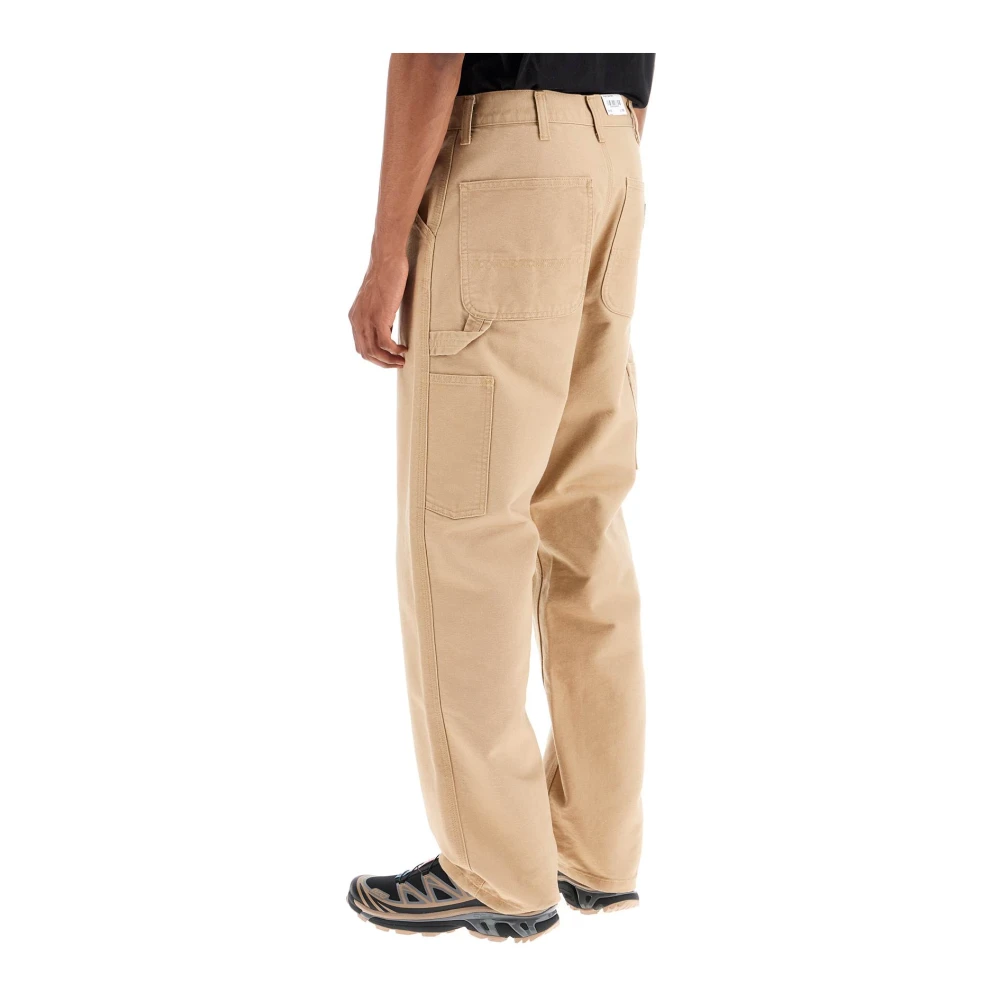 Carhartt WIP Canvas werkbroek met zakken Beige Heren