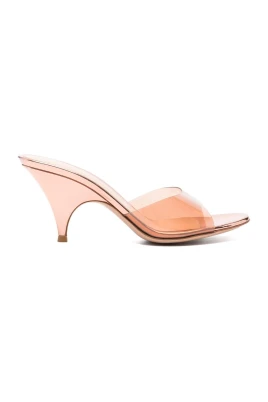 Plexi Kitten Heel Mules