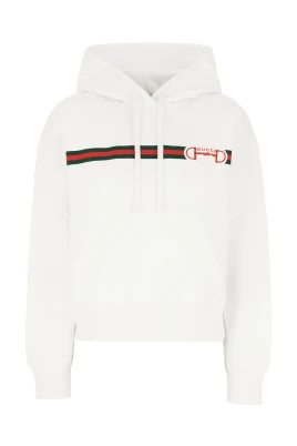 Cotton Jersey Sweatshirt med tryck