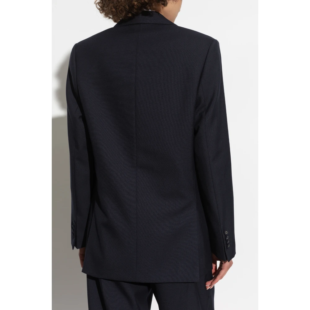 Officine Générale Blazer met open revers Blue Dames