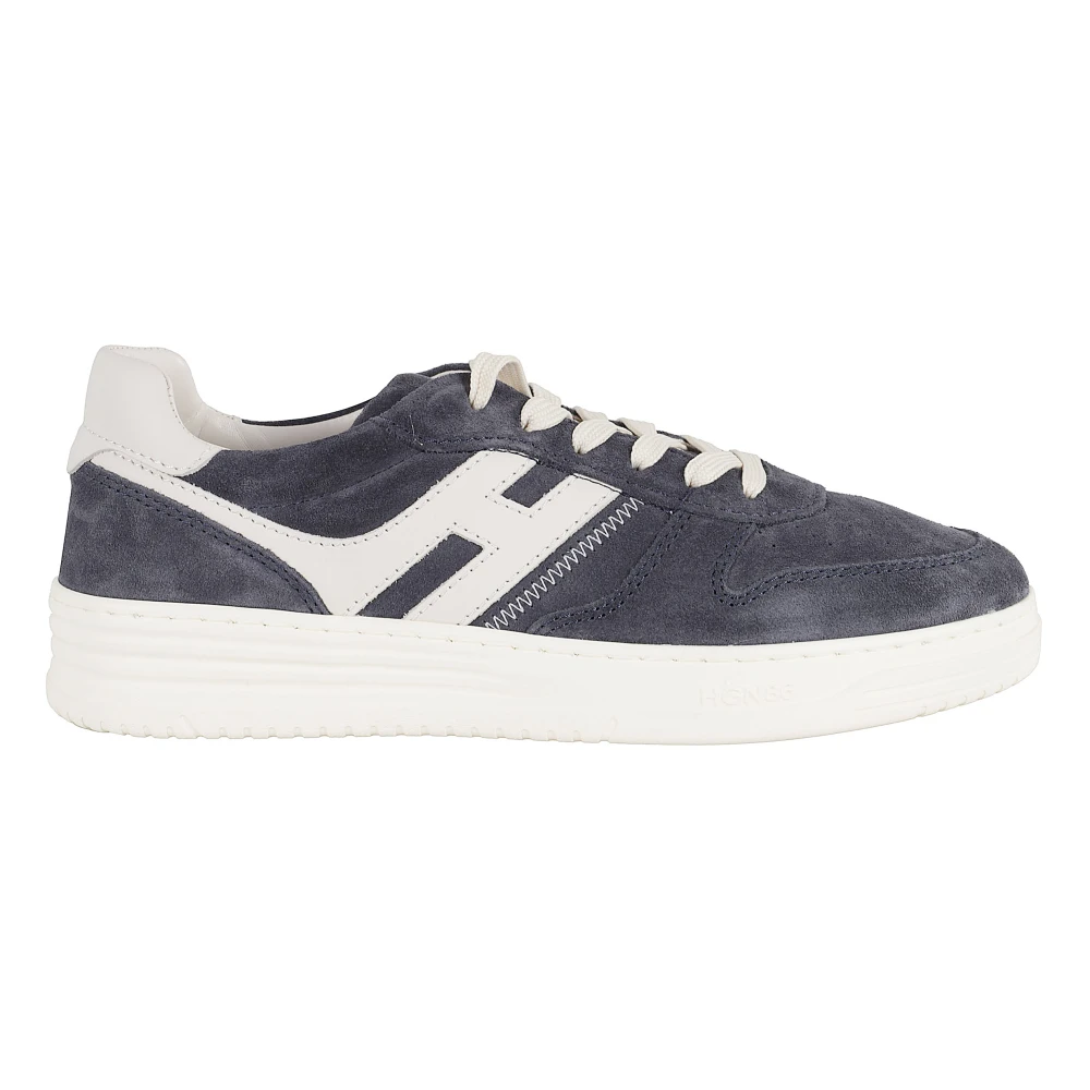 Hogan Suède Sneakers met Veters Heren Schoenen Blauw