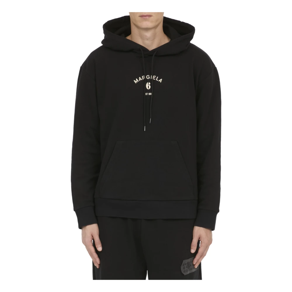 Mm6 Maison Margiela Men's Black Hoodies, Xl, Jumpers