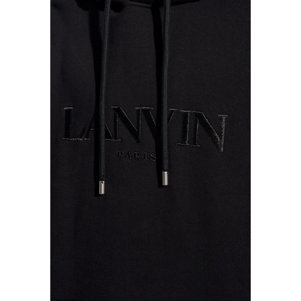 Lanvin Hoodie met logo Black Heren