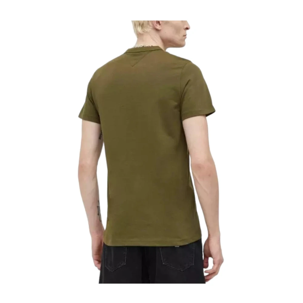 Tommy Hilfiger Casual Moderne T-shirt met Kleurblok Ontwerp Green Heren